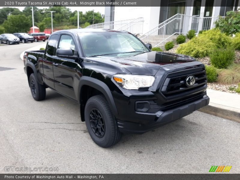 Midnight Black Metallic / Cement 2020 Toyota Tacoma SX Access Cab 4x4