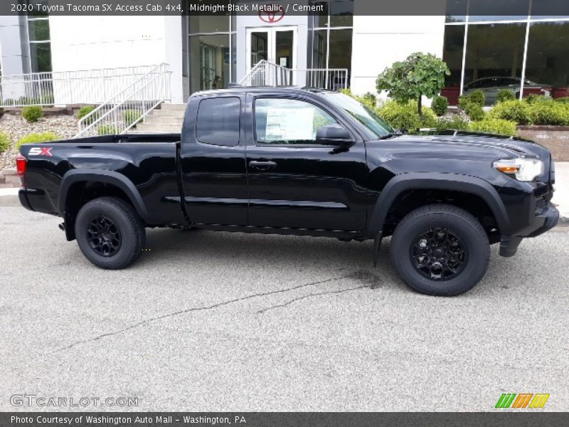 Midnight Black Metallic / Cement 2020 Toyota Tacoma SX Access Cab 4x4