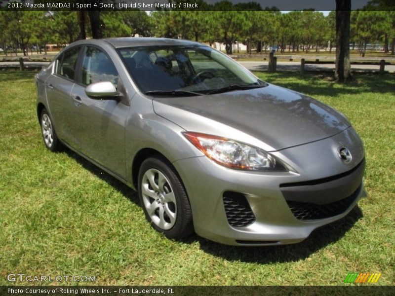 Liquid Silver Metallic / Black 2012 Mazda MAZDA3 i Sport 4 Door