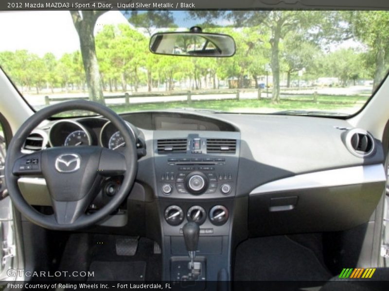 Liquid Silver Metallic / Black 2012 Mazda MAZDA3 i Sport 4 Door