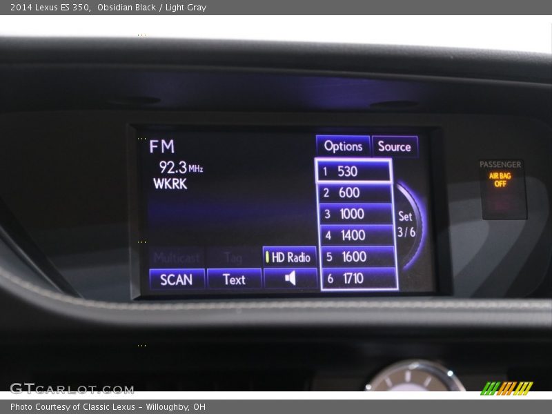 Obsidian Black / Light Gray 2014 Lexus ES 350