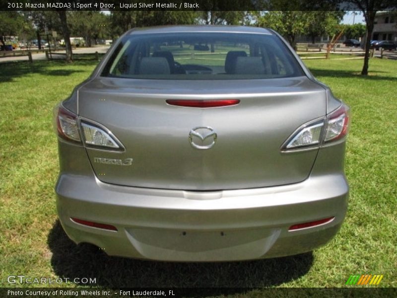 Liquid Silver Metallic / Black 2012 Mazda MAZDA3 i Sport 4 Door