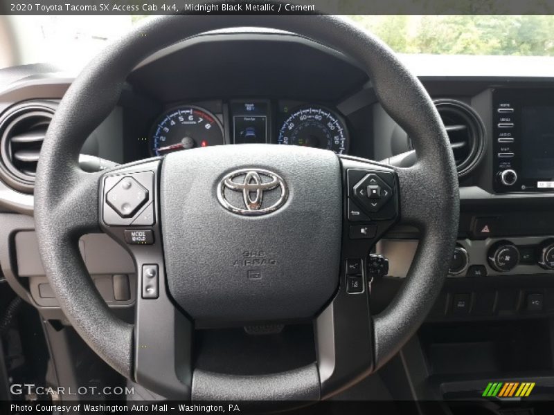 Midnight Black Metallic / Cement 2020 Toyota Tacoma SX Access Cab 4x4