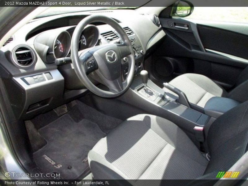 Liquid Silver Metallic / Black 2012 Mazda MAZDA3 i Sport 4 Door