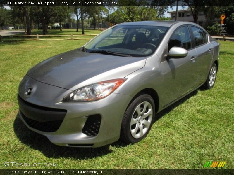 Liquid Silver Metallic / Black 2012 Mazda MAZDA3 i Sport 4 Door