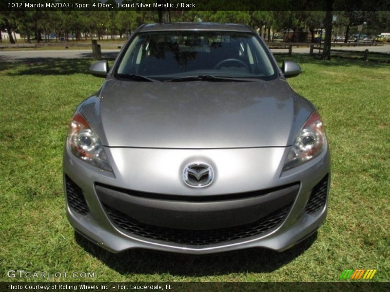 Liquid Silver Metallic / Black 2012 Mazda MAZDA3 i Sport 4 Door