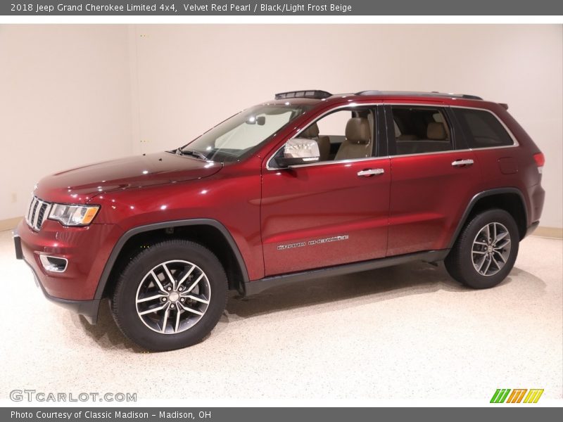 Velvet Red Pearl / Black/Light Frost Beige 2018 Jeep Grand Cherokee Limited 4x4