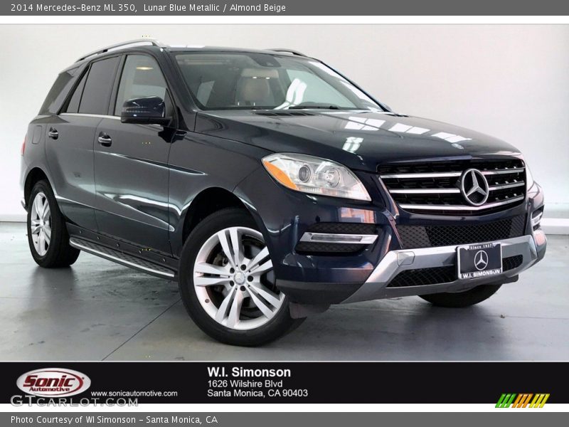 Lunar Blue Metallic / Almond Beige 2014 Mercedes-Benz ML 350