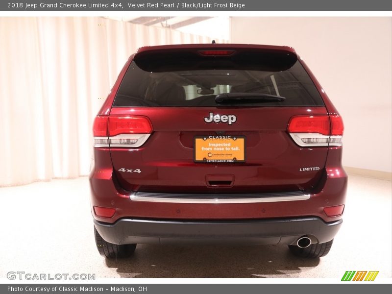 Velvet Red Pearl / Black/Light Frost Beige 2018 Jeep Grand Cherokee Limited 4x4