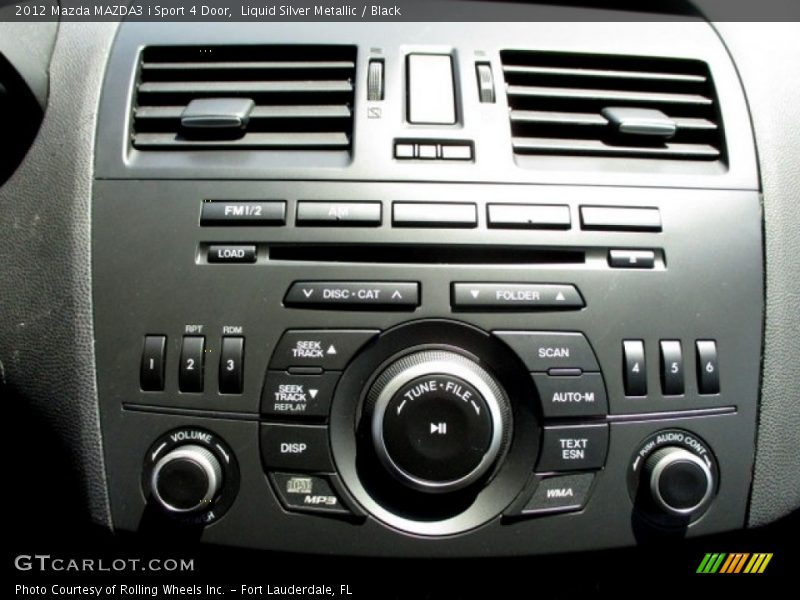 Liquid Silver Metallic / Black 2012 Mazda MAZDA3 i Sport 4 Door