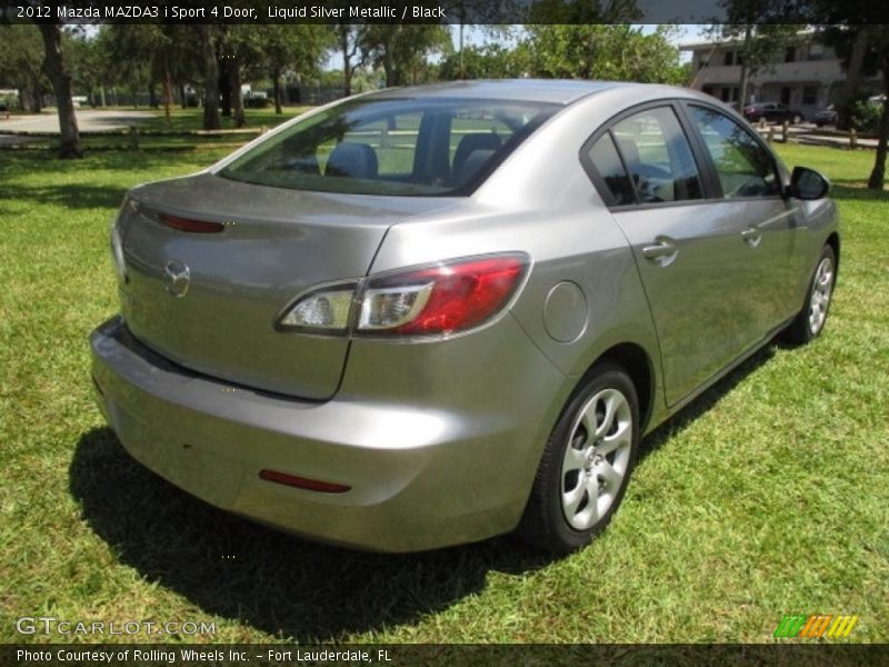 Liquid Silver Metallic / Black 2012 Mazda MAZDA3 i Sport 4 Door