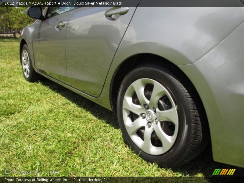 Liquid Silver Metallic / Black 2012 Mazda MAZDA3 i Sport 4 Door