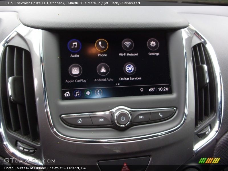 Kinetic Blue Metallic / Jet Black/­Galvanized 2019 Chevrolet Cruze LT Hatchback