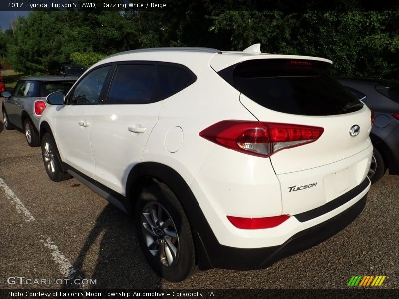 Dazzling White / Beige 2017 Hyundai Tucson SE AWD
