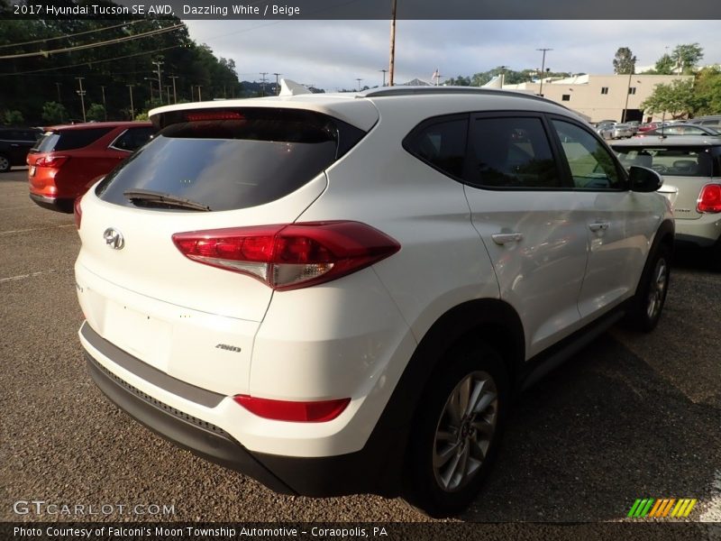 Dazzling White / Beige 2017 Hyundai Tucson SE AWD