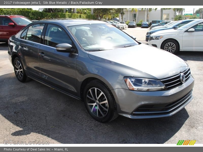 Silk Blue Metallic / Black/Palladium Gray 2017 Volkswagen Jetta S
