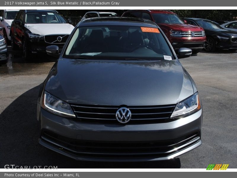 Silk Blue Metallic / Black/Palladium Gray 2017 Volkswagen Jetta S