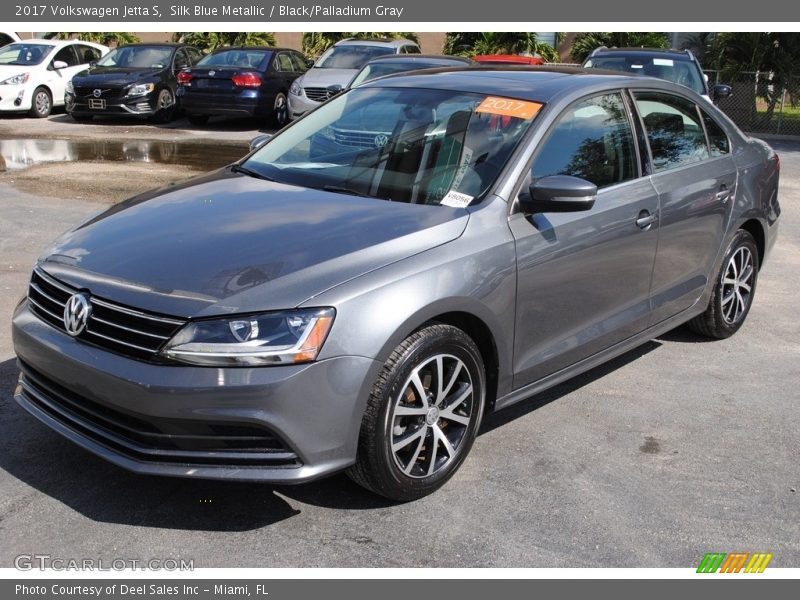 Silk Blue Metallic / Black/Palladium Gray 2017 Volkswagen Jetta S