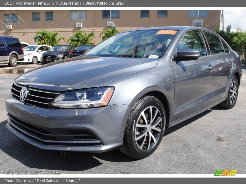 Silk Blue Metallic / Black/Palladium Gray 2017 Volkswagen Jetta S