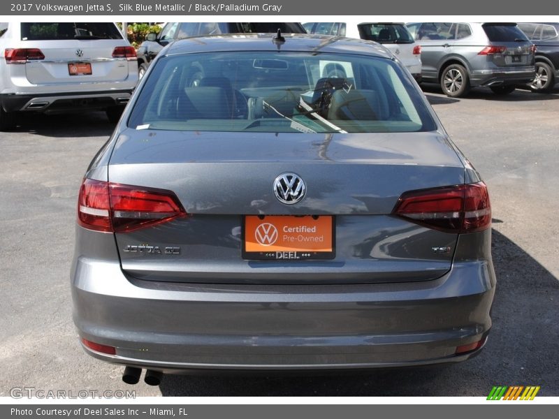Silk Blue Metallic / Black/Palladium Gray 2017 Volkswagen Jetta S