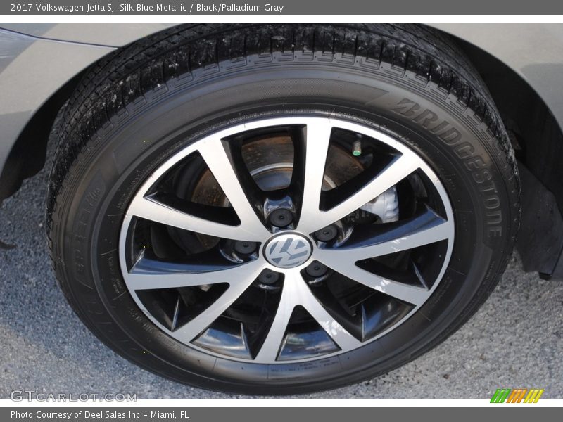 Silk Blue Metallic / Black/Palladium Gray 2017 Volkswagen Jetta S