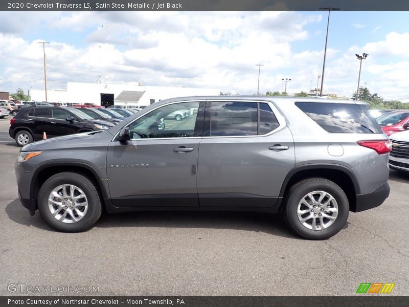 Satin Steel Metallic / Jet Black 2020 Chevrolet Traverse LS
