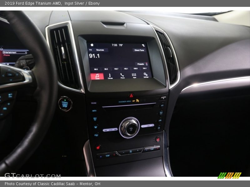 Ingot Silver / Ebony 2019 Ford Edge Titanium AWD