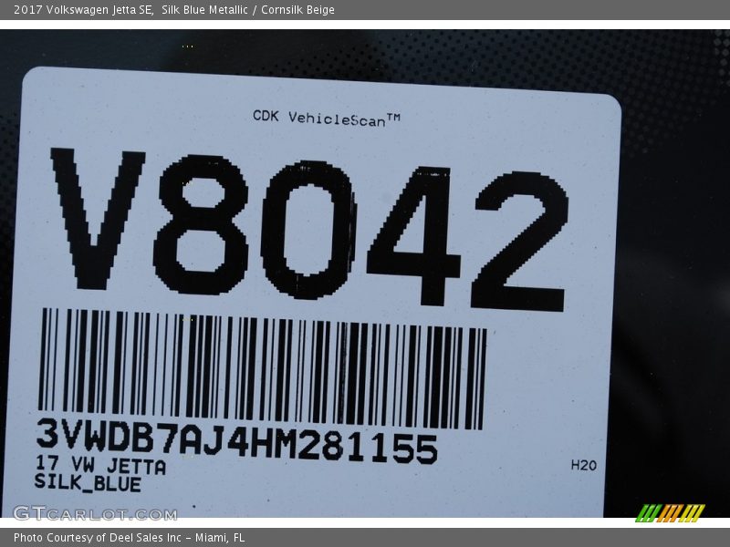 Silk Blue Metallic / Cornsilk Beige 2017 Volkswagen Jetta SE