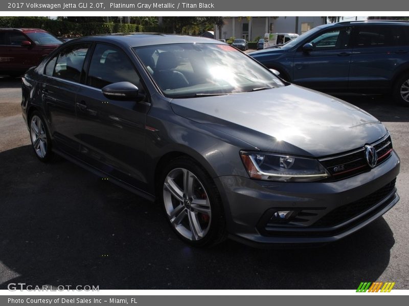 Platinum Gray Metallic / Titan Black 2017 Volkswagen Jetta GLI 2.0T