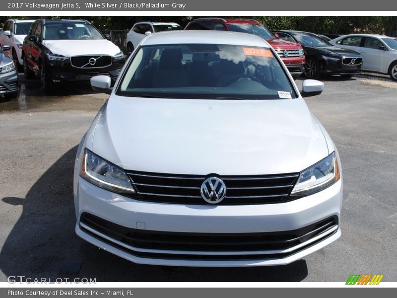 White Silver / Black/Palladium Gray 2017 Volkswagen Jetta S