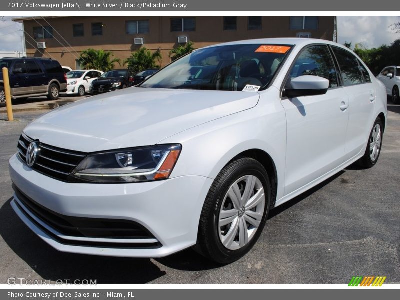 White Silver / Black/Palladium Gray 2017 Volkswagen Jetta S