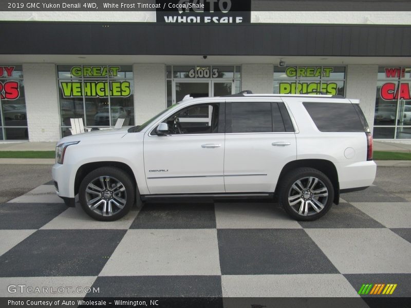 White Frost Tintcoat / Cocoa/Shale 2019 GMC Yukon Denali 4WD
