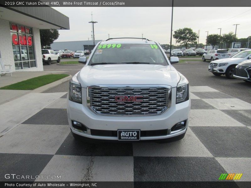White Frost Tintcoat / Cocoa/Shale 2019 GMC Yukon Denali 4WD