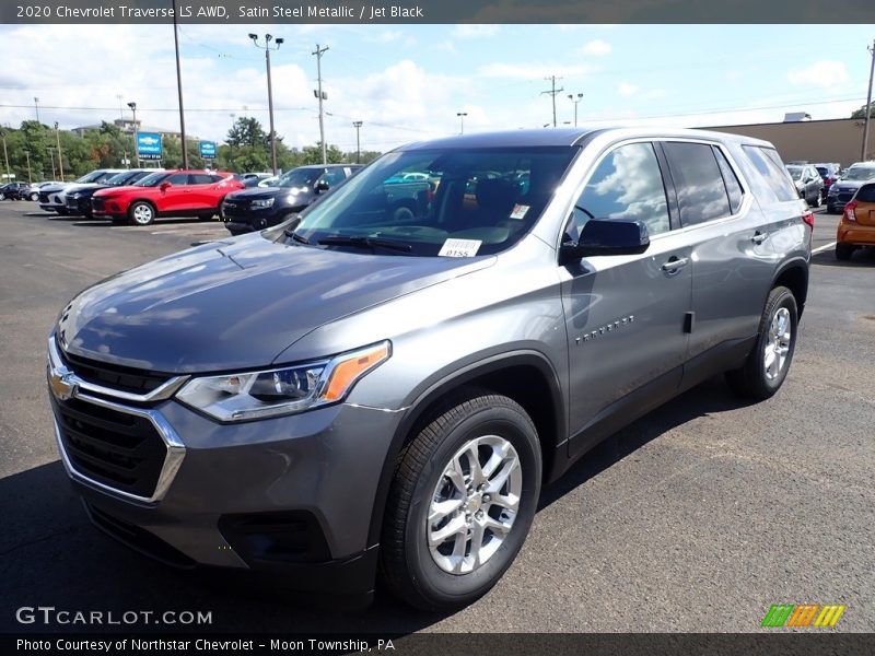 Satin Steel Metallic / Jet Black 2020 Chevrolet Traverse LS AWD
