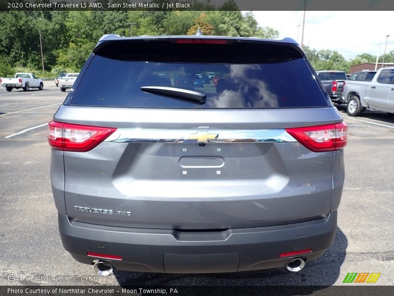 Satin Steel Metallic / Jet Black 2020 Chevrolet Traverse LS AWD