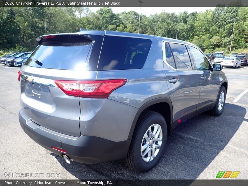 Satin Steel Metallic / Jet Black 2020 Chevrolet Traverse LS AWD