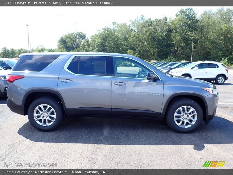 Satin Steel Metallic / Jet Black 2020 Chevrolet Traverse LS AWD