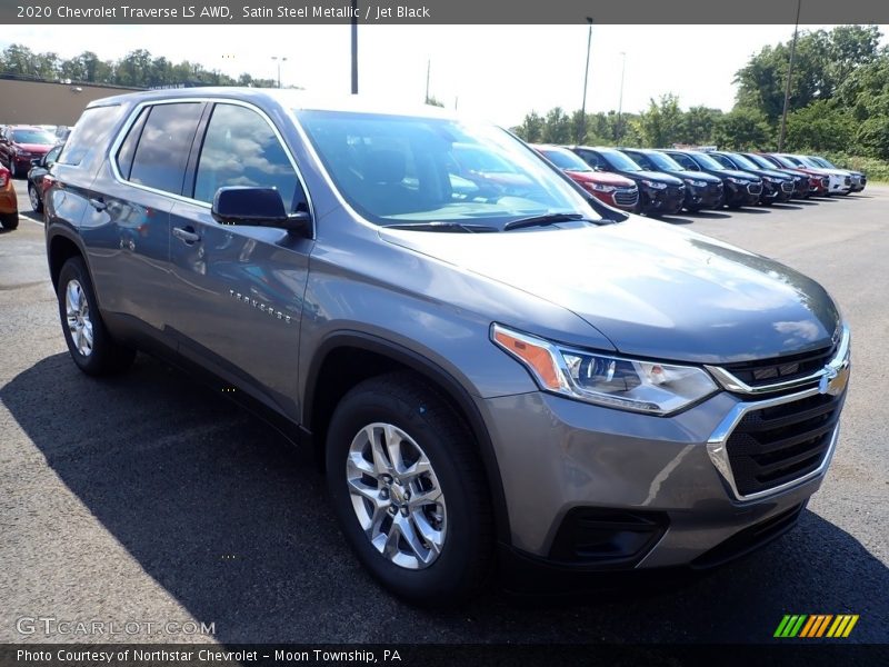 Satin Steel Metallic / Jet Black 2020 Chevrolet Traverse LS AWD