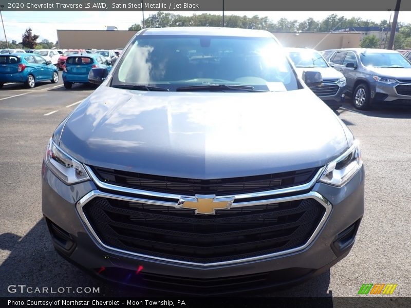 Satin Steel Metallic / Jet Black 2020 Chevrolet Traverse LS AWD