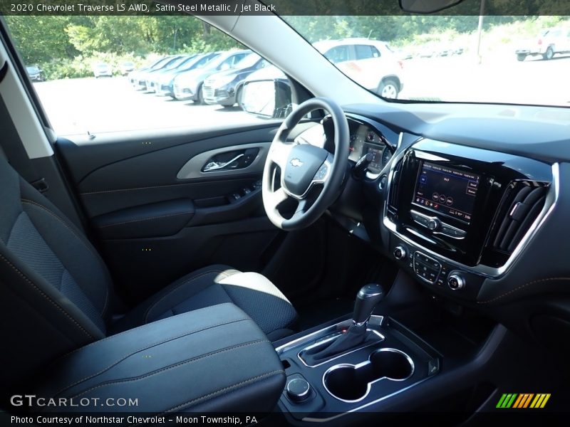 Satin Steel Metallic / Jet Black 2020 Chevrolet Traverse LS AWD