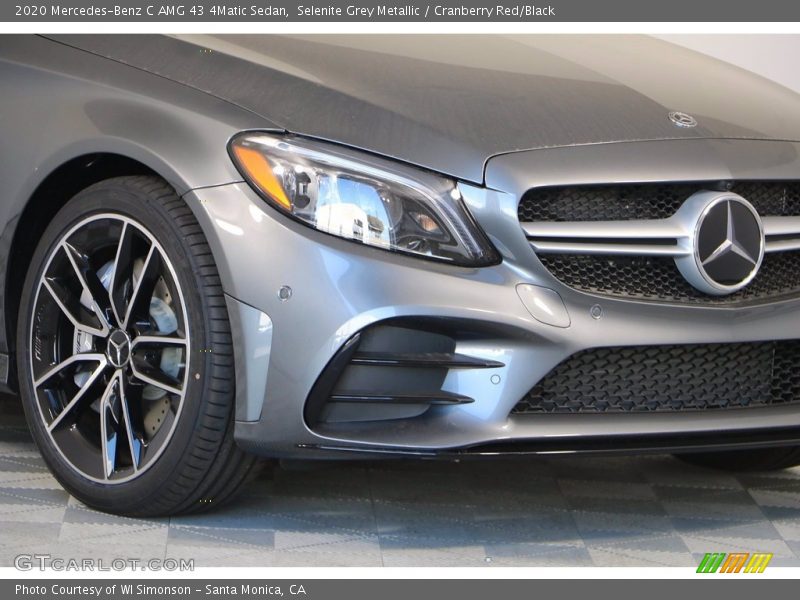 Selenite Grey Metallic / Cranberry Red/Black 2020 Mercedes-Benz C AMG 43 4Matic Sedan