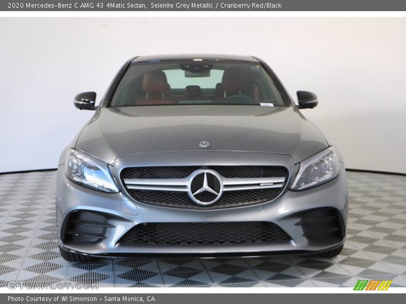 Selenite Grey Metallic / Cranberry Red/Black 2020 Mercedes-Benz C AMG 43 4Matic Sedan