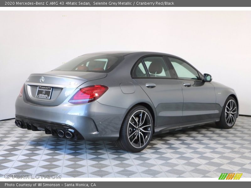 Selenite Grey Metallic / Cranberry Red/Black 2020 Mercedes-Benz C AMG 43 4Matic Sedan