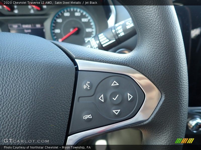 Satin Steel Metallic / Jet Black 2020 Chevrolet Traverse LS AWD