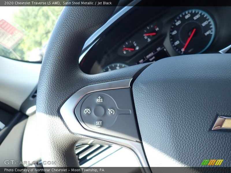 Satin Steel Metallic / Jet Black 2020 Chevrolet Traverse LS AWD