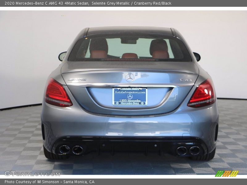 Selenite Grey Metallic / Cranberry Red/Black 2020 Mercedes-Benz C AMG 43 4Matic Sedan