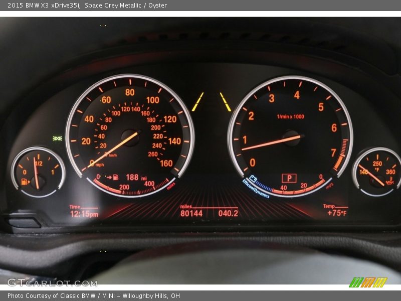 Space Grey Metallic / Oyster 2015 BMW X3 xDrive35i