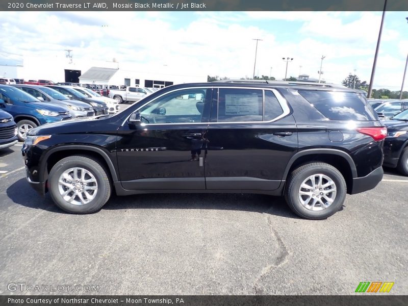 Mosaic Black Metallic / Jet Black 2020 Chevrolet Traverse LT AWD