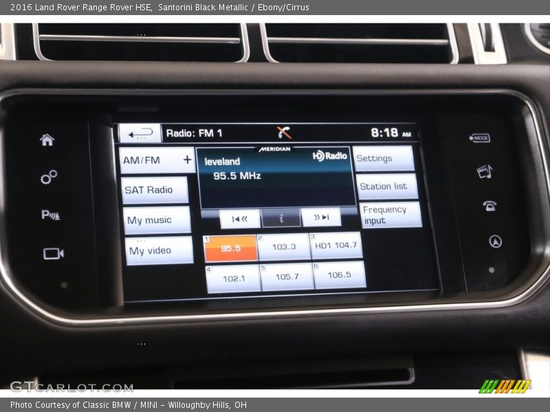 Santorini Black Metallic / Ebony/Cirrus 2016 Land Rover Range Rover HSE
