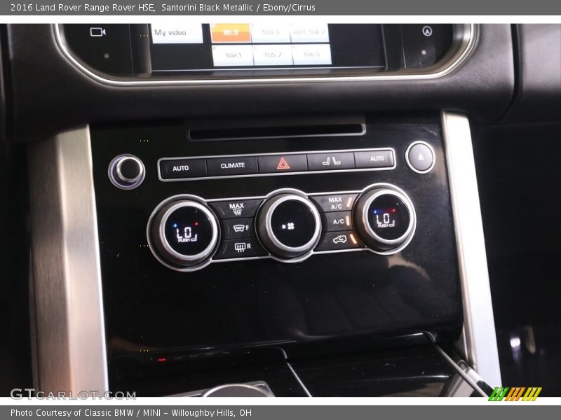 Santorini Black Metallic / Ebony/Cirrus 2016 Land Rover Range Rover HSE